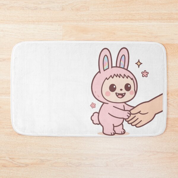 Item preview, Illustration kawaii de Labubu en costume lapin pastel designed and sold by MeowLoka ⭐⭐⭐⭐.