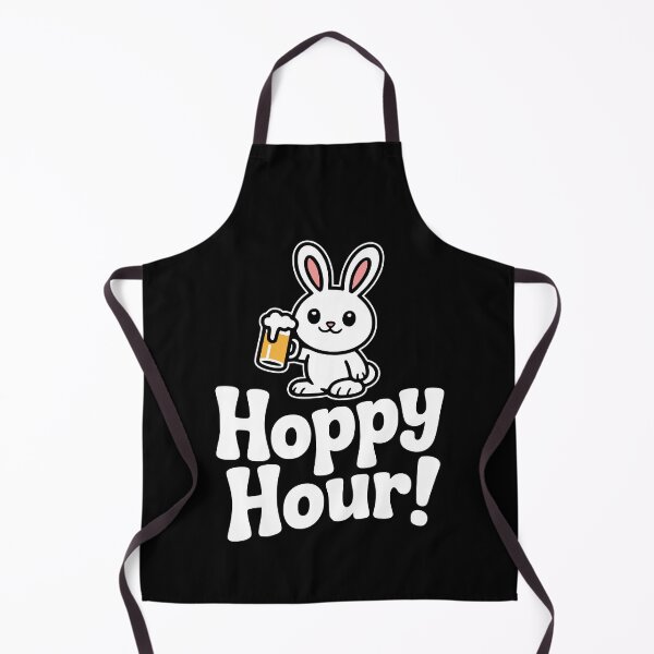 Item preview, Hoppy Hour! Funny Rabbit Pun designed and sold by PMCreative.