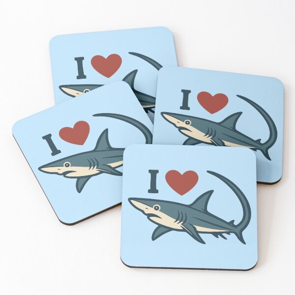 Item preview, I Love Thresher Sharks – Thresher Shark motif designed and sold by Print-Zoo.