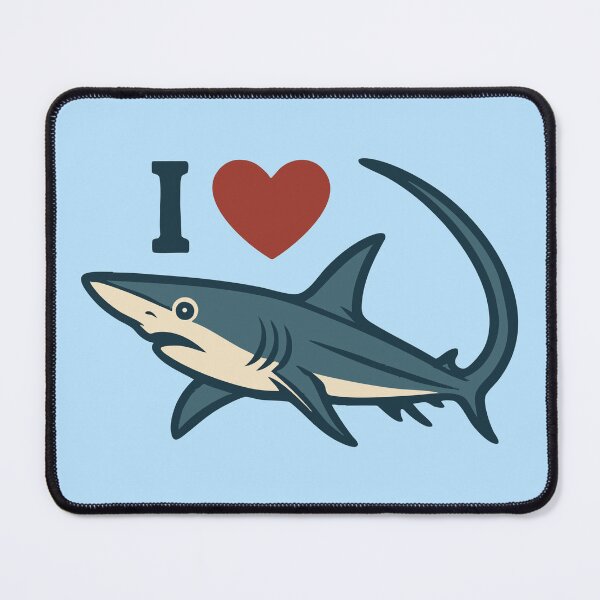 Item preview, I Love Thresher Sharks – Thresher Shark motif designed and sold by Print-Zoo.