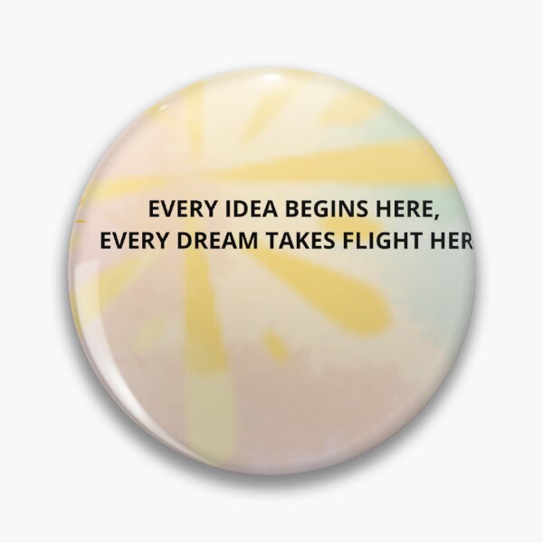 Item preview, Inspirational Quote Art – Every Idea Begins Here designed and sold by TrendThreadsfor.
