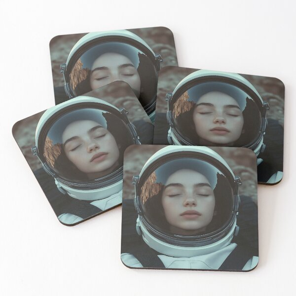 Item preview, Astronaut resting on rocky terrain designed and sold by anytka.