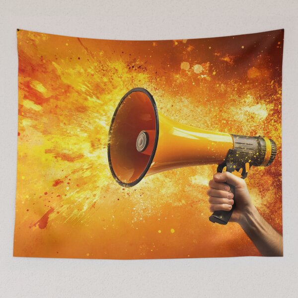 Item preview, Bold megaphone in action designed and sold by anytka.