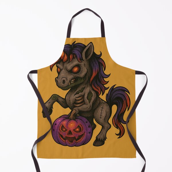 Item preview, Zombie Unicorn with Halloween Pumpkin – Creepy Cute Undead Design designed and sold by TrendTribeTP.