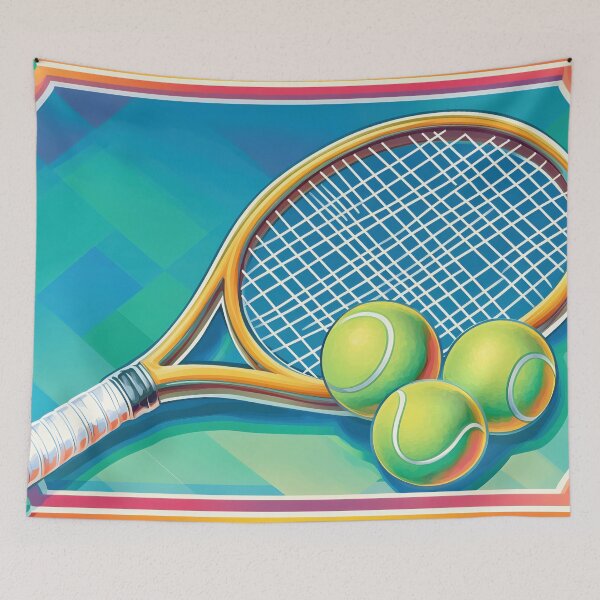 Item preview, Bright racket with green balls designed and sold by anytka.