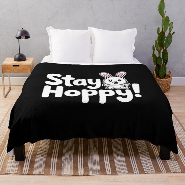 Item preview, Stay Hoppy! Funny Bunny Pun designed and sold by PMCreative.