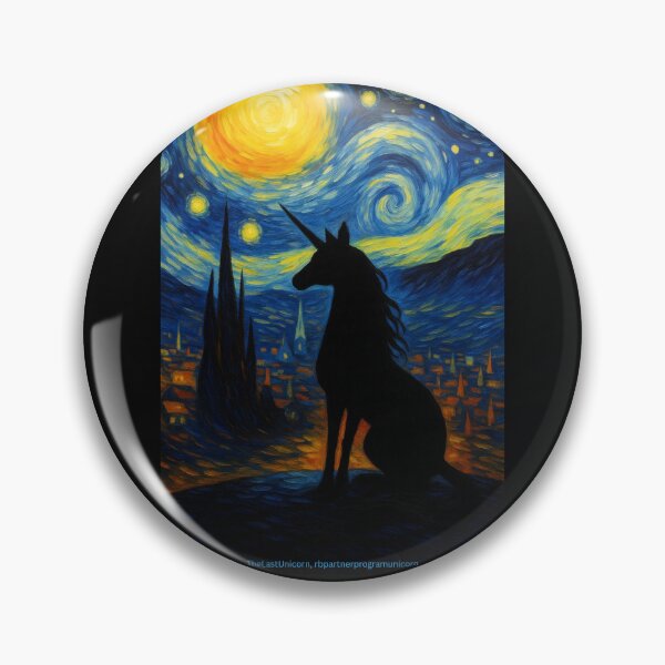 Item preview, The Last Unicorn Van Gogh designed and sold by Dragon Space.