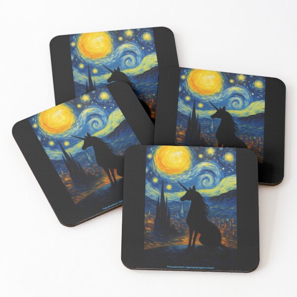 Item preview, The Last Unicorn Van Gogh designed and sold by Dragon Space.