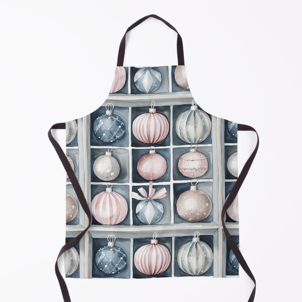 Item preview, Blue Pink Winter Christmas Ornaments All Over designed and sold by Feeling Artsy.