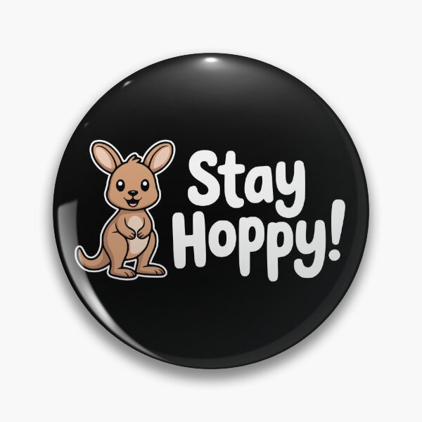 Item preview, Stay Hoppy! Funny Kangaroo Pun designed and sold by PMCreative.