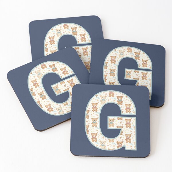 Item preview, Cute Teddy Bear Pattern Letter G Monogram designed and sold by rustyroofco.