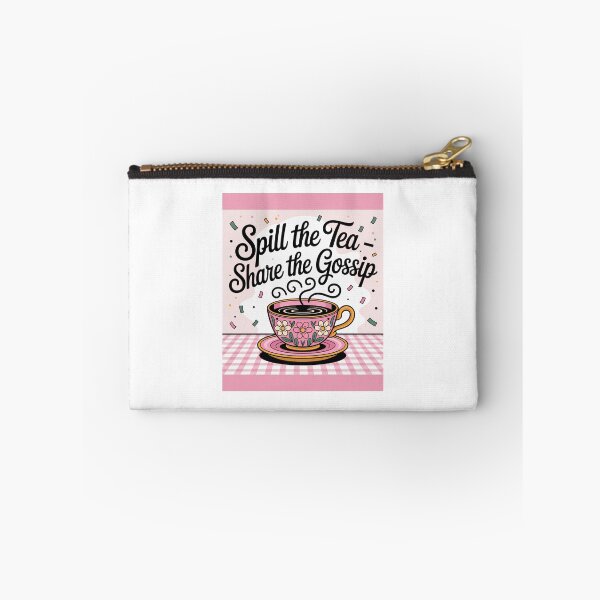 Item preview, Spill the Tea Share the Gossip – Fun Retro Pink Teacup Design designed and sold by GRAPHIX444.
