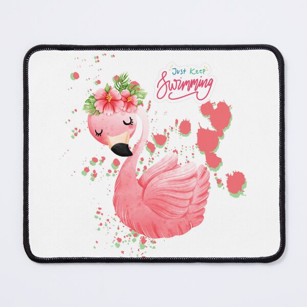Item preview, Floral Flamingo Just Keep Swimming designed and sold by DonneeCreations.