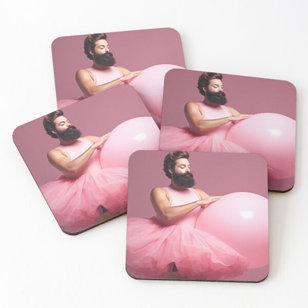 Item preview, Graceful Bearded Dancer with Pink Balloon designed and sold by anytka.