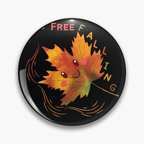 Item preview, Free Falling Autumn Leaf – Cute Kawaii Fall Design designed and sold by SunandShade.