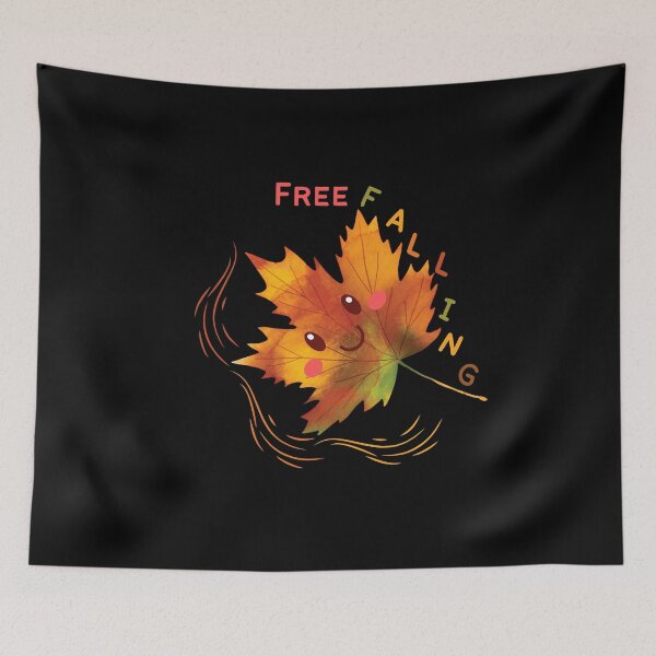Item preview, Free Falling Autumn Leaf – Cute Kawaii Fall Design designed and sold by SunandShade.