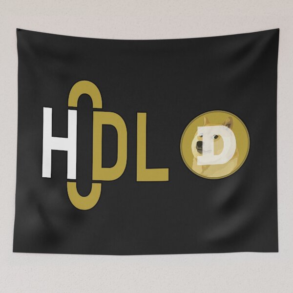 Item preview, HODL Dogecoin - DOGE Cryptocurrency Art designed and sold by cabana.space.