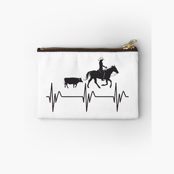 Item preview, Cutting Horse Heartbeat – Minimalist Cowboy & Steer Line Art Design designed and sold by VividOrganica.