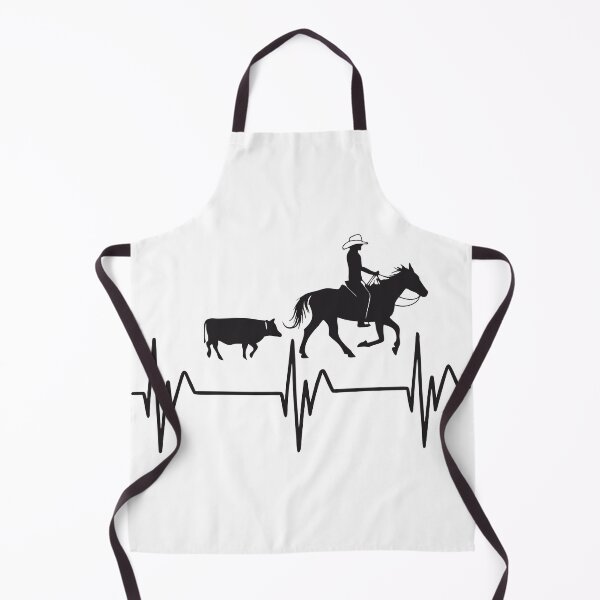 Item preview, Cutting Horse Heartbeat – Minimalist Cowboy & Steer Line Art Design designed and sold by VividOrganica.