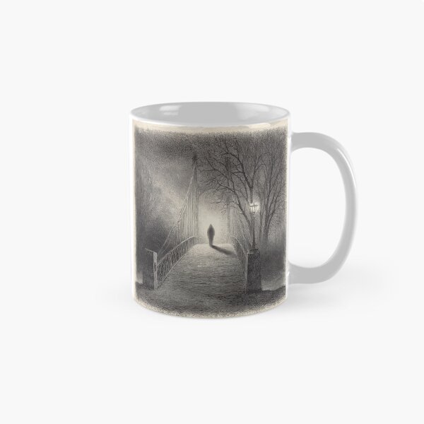 Item preview, “Mysterious Figure on the Bridge” designed and sold by AlexLineArt.