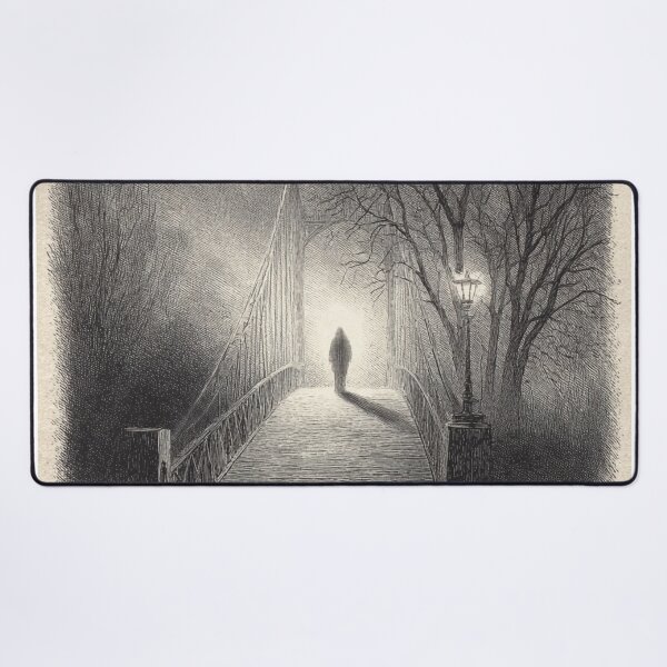 Item preview, “Mysterious Figure on the Bridge” designed and sold by AlexLineArt.