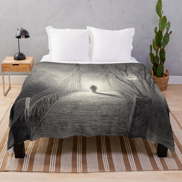 Item preview, “Mysterious Figure on the Bridge” designed and sold by AlexLineArt.