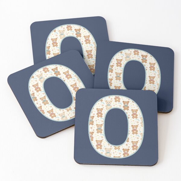 Item preview, Cute Teddy Bear Pattern Letter O Monogram designed and sold by rustyroofco.
