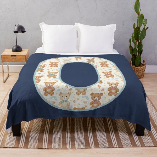 Item preview, Cute Teddy Bear Pattern Letter O Monogram designed and sold by rustyroofco.