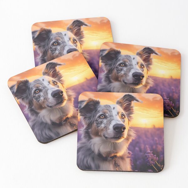Item preview, Splendid Sunset and Lavender Fields with a Majestic Dog designed and sold by anytka.