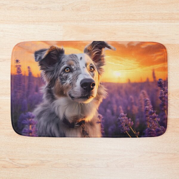 Item preview, Splendid Sunset and Lavender Fields with a Majestic Dog designed and sold by anytka.