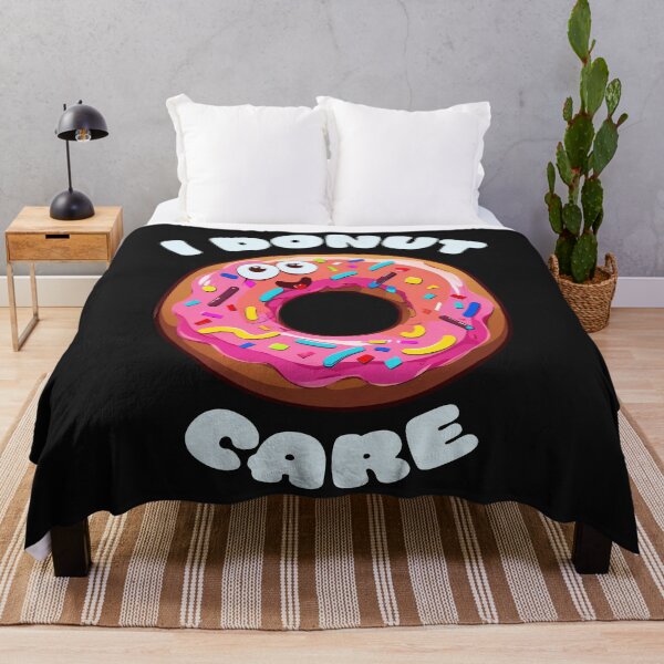 Item preview, I Donut Care Cute Pink Sprinkle Donut Meme – Funny Kawaii Food Pun designed and sold by Victor Shadehorn.