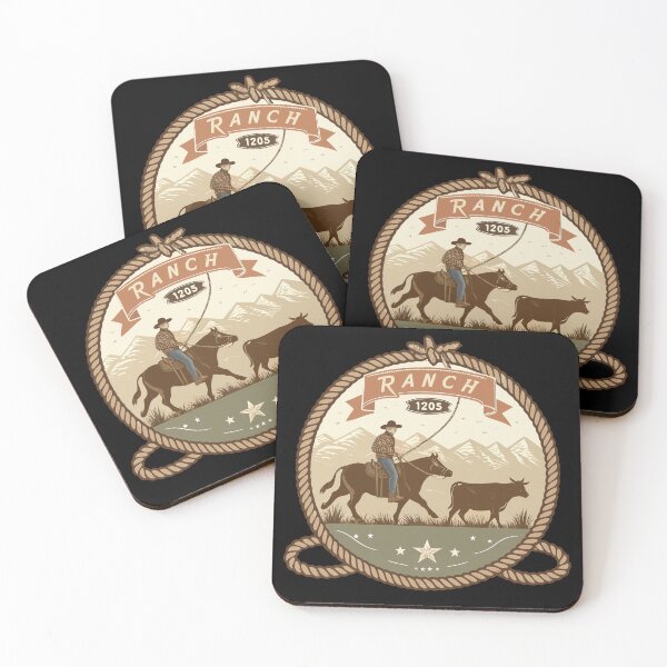 Item preview, Vintage Cutting Horse Badge – Western Cowboy Rodeo Logo Design designed and sold by VividOrganica.