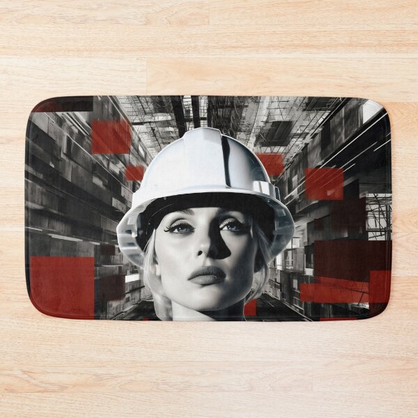 Item preview, Strong woman in construction setting designed and sold by anytka.