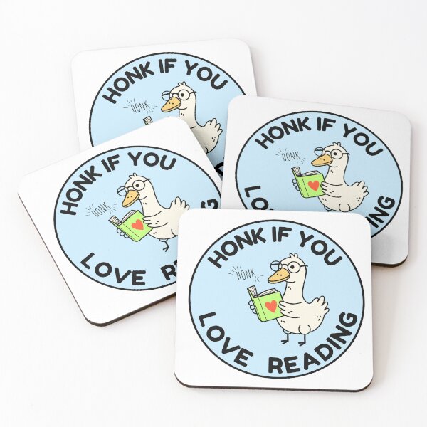 Item preview, Honk if you love reading  designed and sold by LibraryLadyDesigns.