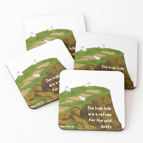 Item preview, Psalms 104:18 The high hills are a refuge for the wild goats designed and sold by Undonemadenew.
