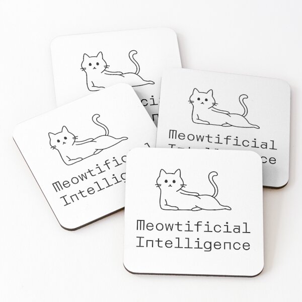 Item preview, Meowtificial Intelligence designed and sold by PromptlyPrinted.