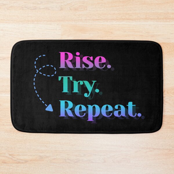 Item preview, Rise Try Repeat Motivational Quote T-shirt / Poster Design designed and sold by TeeTantra.