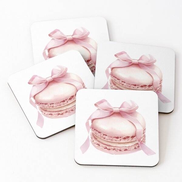Item preview, pink macaron with bow designed and sold by viviofthevalley.