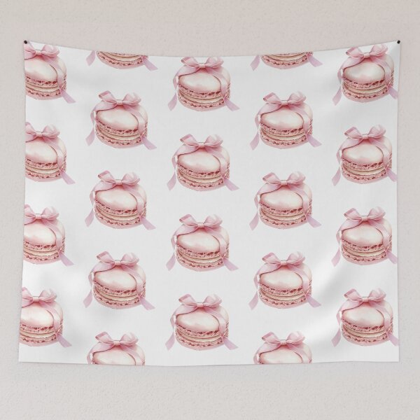 Item preview, pink macaron with bow designed and sold by viviofthevalley.