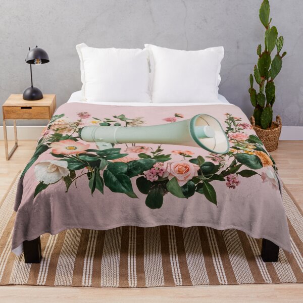 Item preview, Vibrant flowers surround a megaphone designed and sold by anytka.