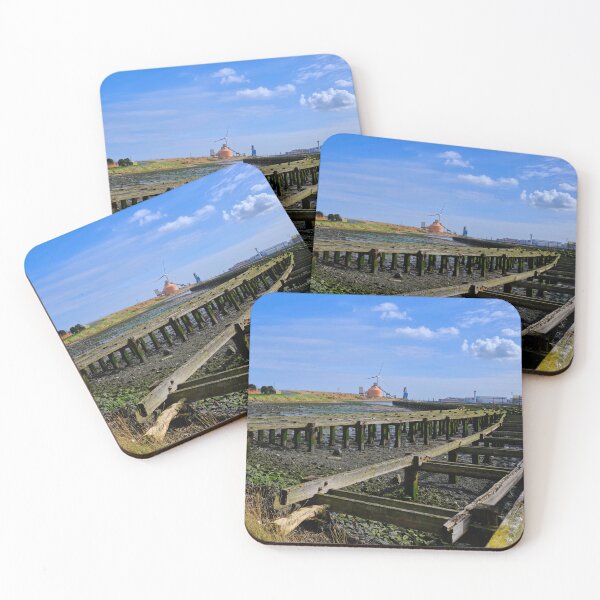 Item preview, The Old Wooden Staithes on the River Blyth  designed and sold by Violaman.