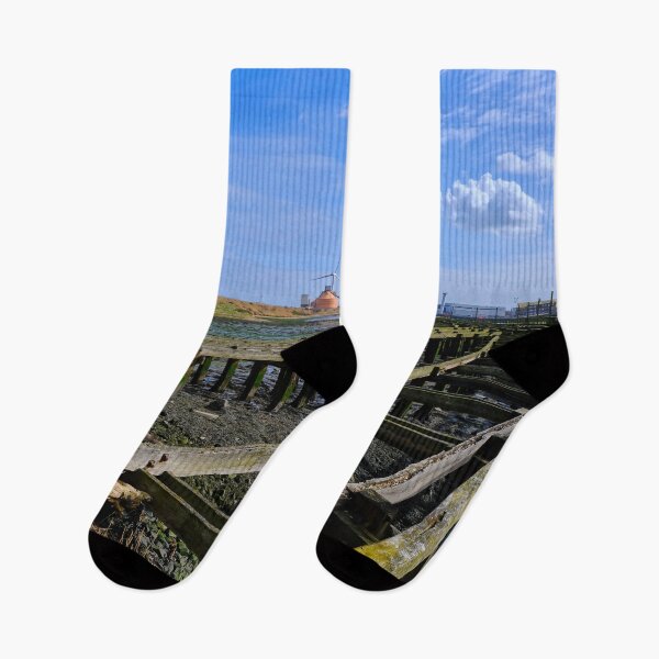 Item preview, The Old Wooden Staithes on the River Blyth  designed and sold by Violaman.
