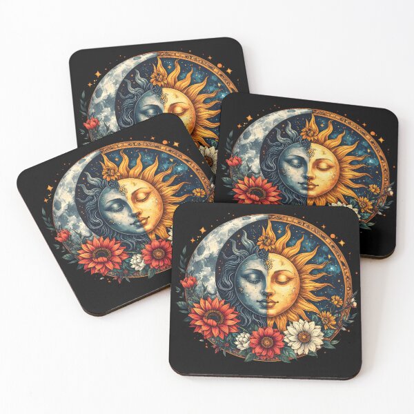 Item preview, Mystic Sun and Moon with Floral Celestial Aesthetic designed and sold by shoppingtshirts.