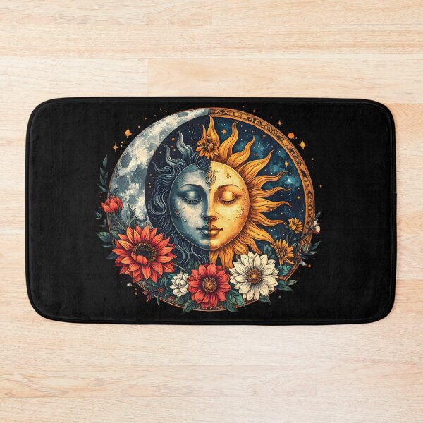 Item preview, Mystic Sun and Moon with Floral Celestial Aesthetic designed and sold by shoppingtshirts.