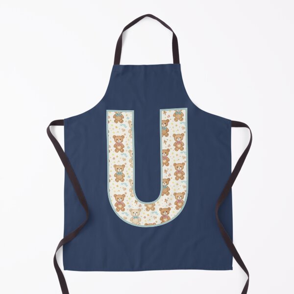 Item preview, Cute Teddy Bear Pattern Letter U Monogram designed and sold by rustyroofco.