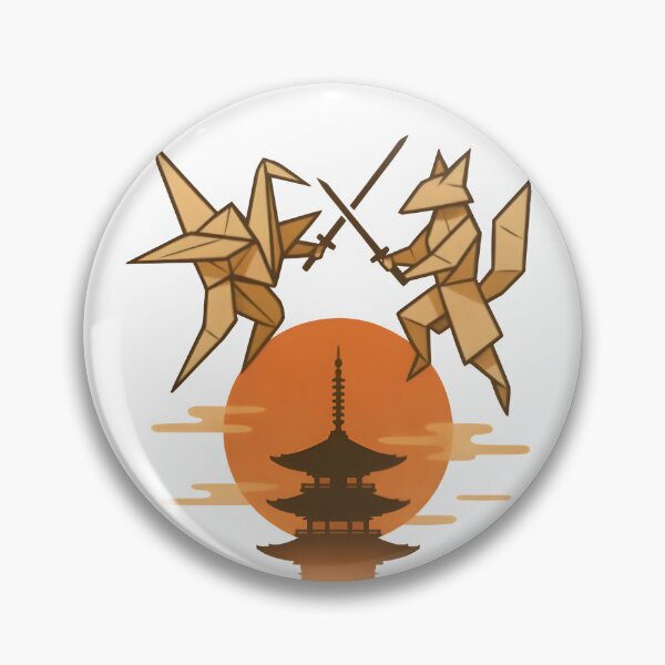 Item preview, Fold Fight Honor - Origami Samurai Warriors Japanese Paper Art designed and sold by Alchemy Ink.