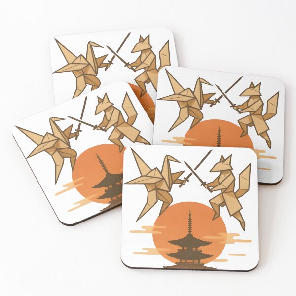 Item preview, Fold Fight Honor - Origami Samurai Warriors Japanese Paper Art designed and sold by Alchemy Ink.
