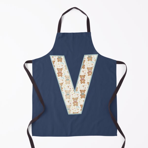 Item preview, CuteTeddy Bear Pattern Letter V Monogram designed and sold by rustyroofco.