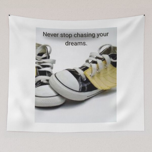 Item preview, “Cute Sneakers with Yellow Wings  Never Stop Chasing Your Dreams designed and sold by Eleyna2.
