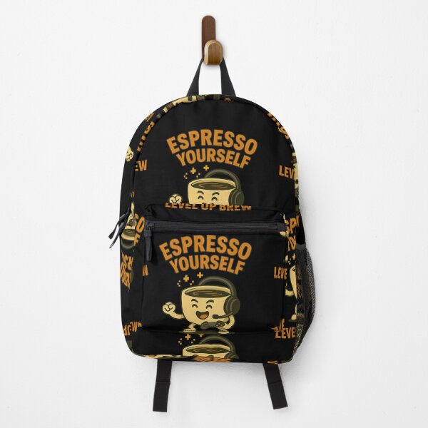 Item preview, Espresso Yourself – Level Up Brew Coffee Gamer Tee designed and sold by Camp Chaos by Wharf Wreckers.